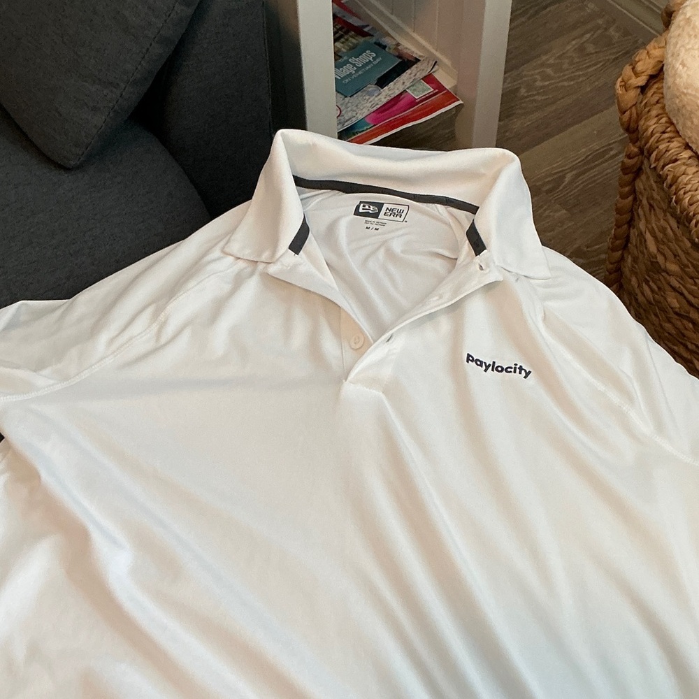 New Era White Men's Polo Shirt